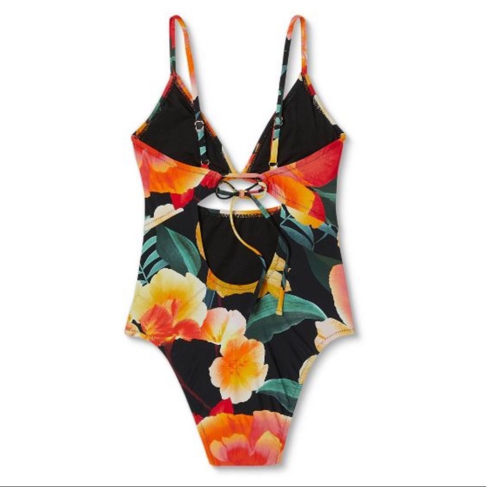 Shade & Shore Floral One-Piece Swimsuit Size Medium NWT - Picture 6 of 10